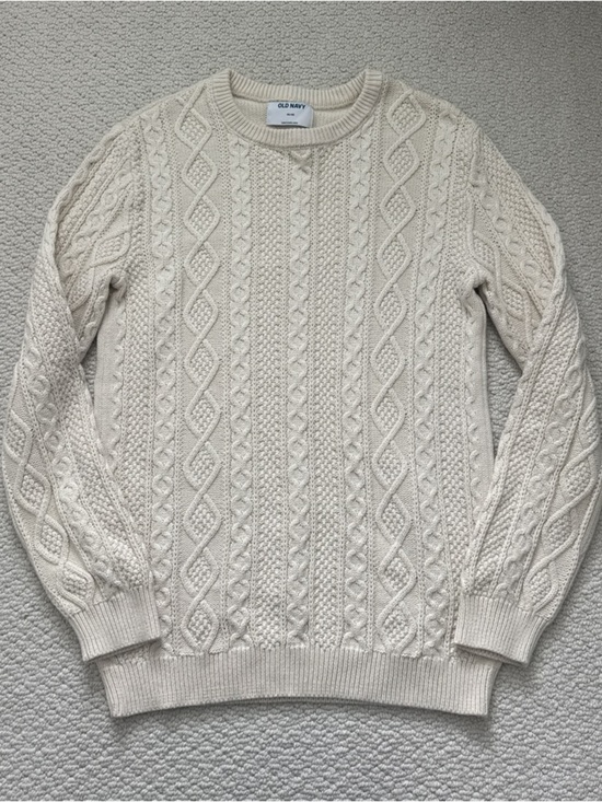 Old Navy Other - Old Navy Cream Cable Knit Pullover Sweater